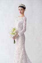 Beautiful Lace Long-Sleeve Mermaid Wedding Dress GJS2427