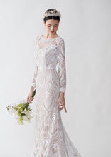 Beautiful Lace Long-Sleeve Mermaid Wedding Dress GJS2427