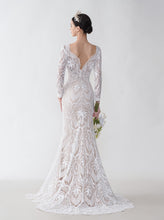 Beautiful Lace Long-Sleeve Mermaid Wedding Dress GJS2427