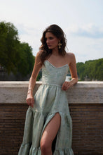 A Line Strapless Ruffles Prom  Formal Dresses GJS1119