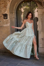 A Line Strapless Ruffles Prom  Formal Dresses GJS1119