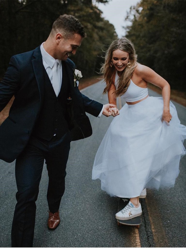 Wedding Dress with Vans